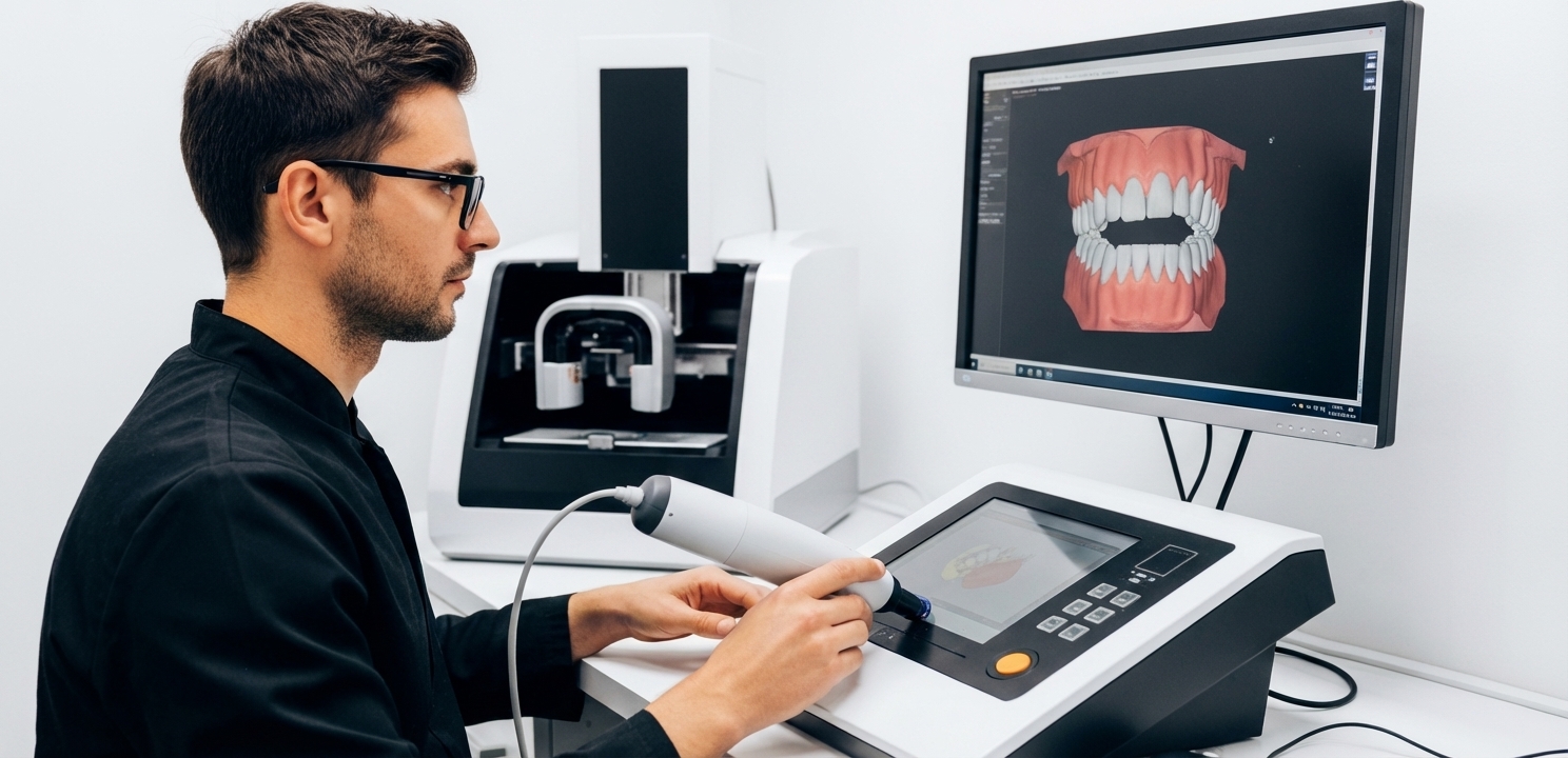 Gebit in Istanbul wordt ontworpen met geavanceerde CAD/CAM-technologie voor perfecte resultaten.