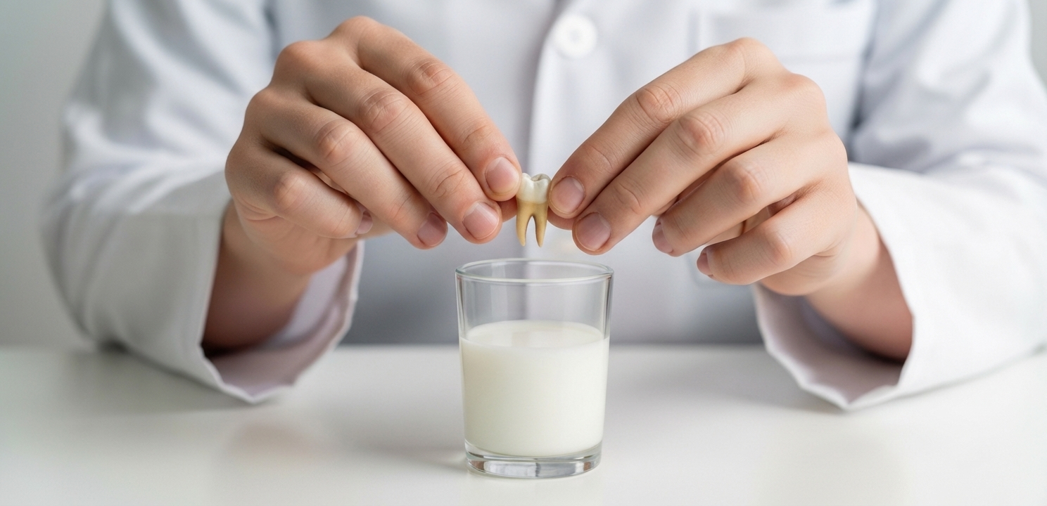 Spoed Tandarts is essentieel na tandletsel; bewaar een uitgeslagen tand direct in melk.