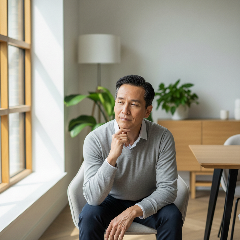 Tandartsverzekering Nederland: Een volwassene overweegt zorgvuldig de persoonlijke gebitsstatus en verzekeringsopties voor 2026.