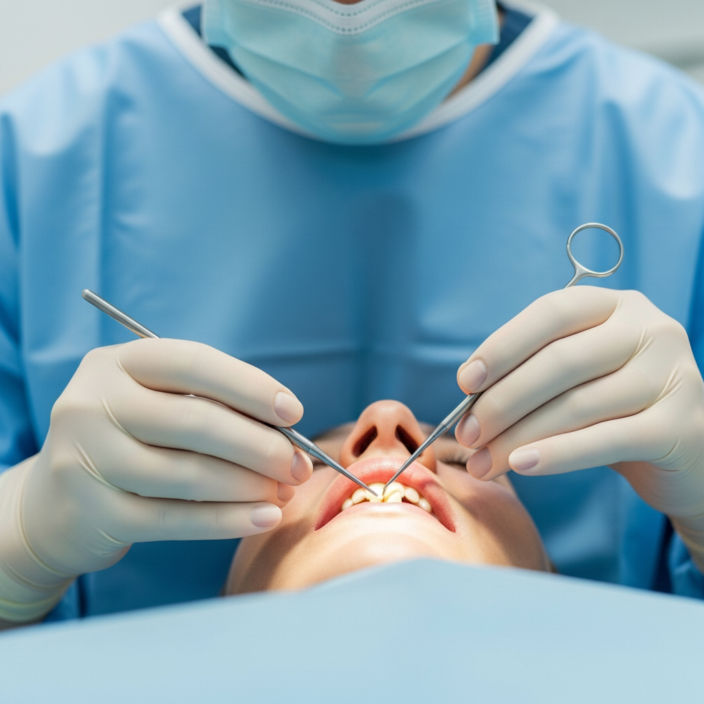 Verstandskies Verwijderen Nederland: Een professionele kaakchirurg voert met precisie de chirurgische ingreep uit.