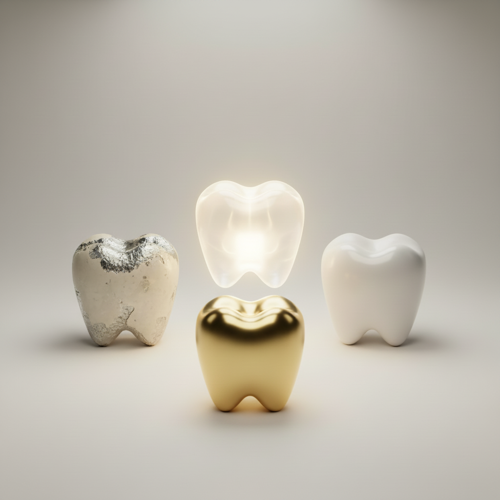 Vergelijking van zirkonium en andere kronen Zirkonium Kronen Kosten afgewogen tegen de esthetiek en duurzaamheid van alternatieve opties.