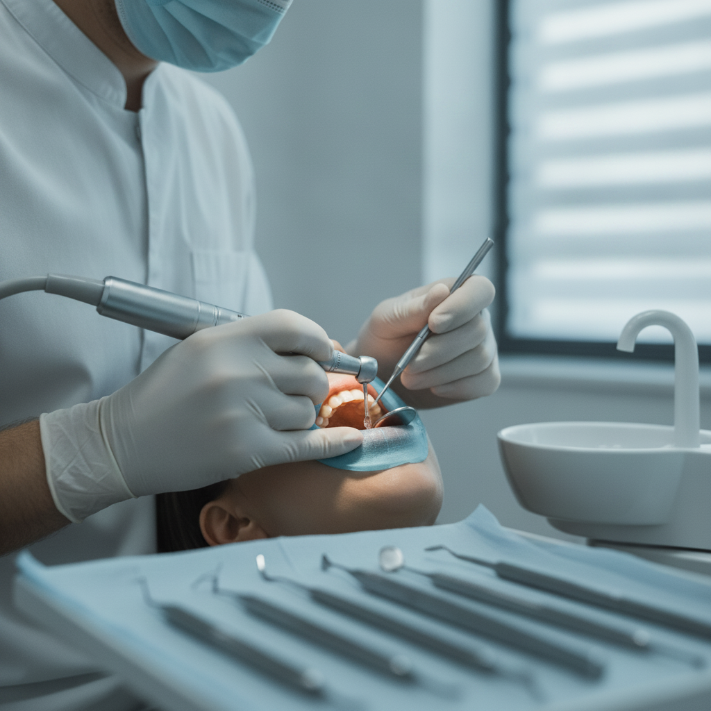 Tandheelkundige procedures voor gebitsrenovatie. Volledige Gebitsrenovatie Nederland herstelt functionaliteit en esthetiek. Een gespecialiseerde tandarts werkt aan een compleet nieuw gebit.